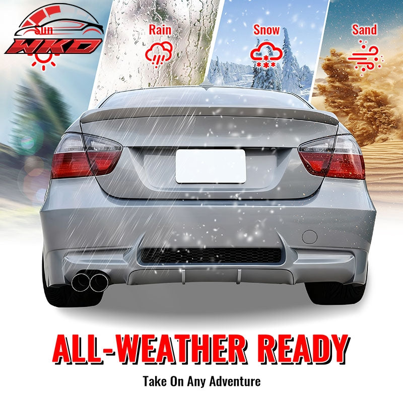 Fits 06-11 BMW E90 3-Series 325i 330i M3 Style Rear Bumper Cover Replacement PP