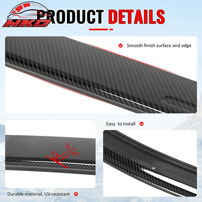 Fits 06-11 BMW E90 3-Series&08-11 M3 Sedan AC Roof Spoiler Carbon Fiber Print