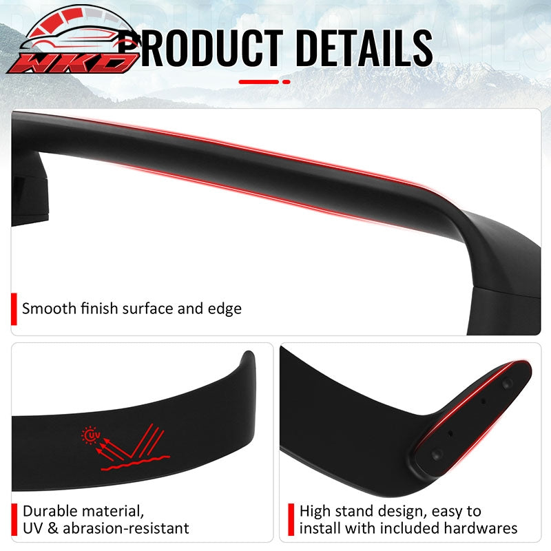 For 06-11 BMW E90 3 Series 08-12 M3 Sedan LTW GT Style Trunk Spoiler Matte Black