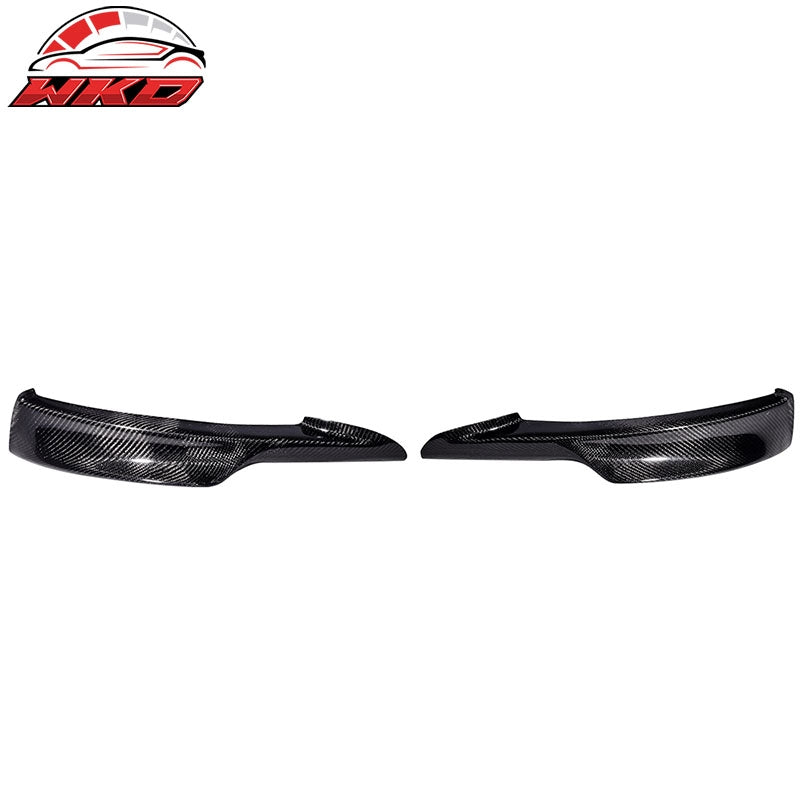 Fits 09-11 BMW E90 328i 335i MT Splitter Front Bumper Lip 2PC Matte Carbon Fiber