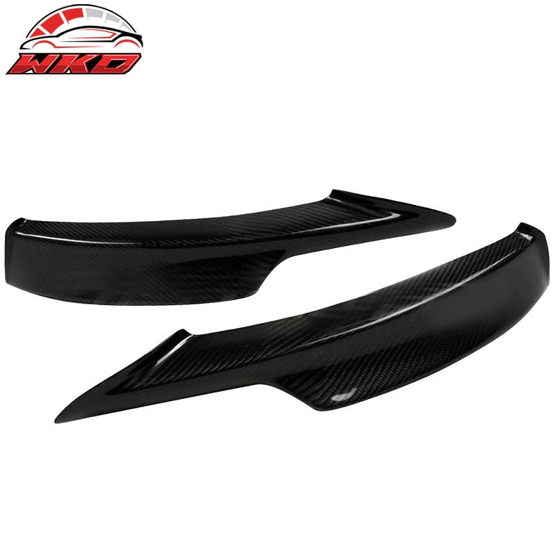 Fits 09-11 BMW E90 328i 335i MT Splitter Front Bumper Lip 2PC Matte Carbon Fiber