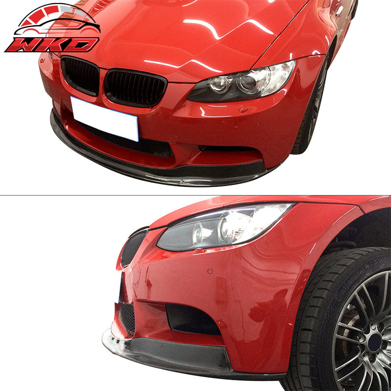 Fits 05-13 BMW E90 E92 E93 M3 AK Style Front Bumper Lip Spoiler Carbon Fiber CF