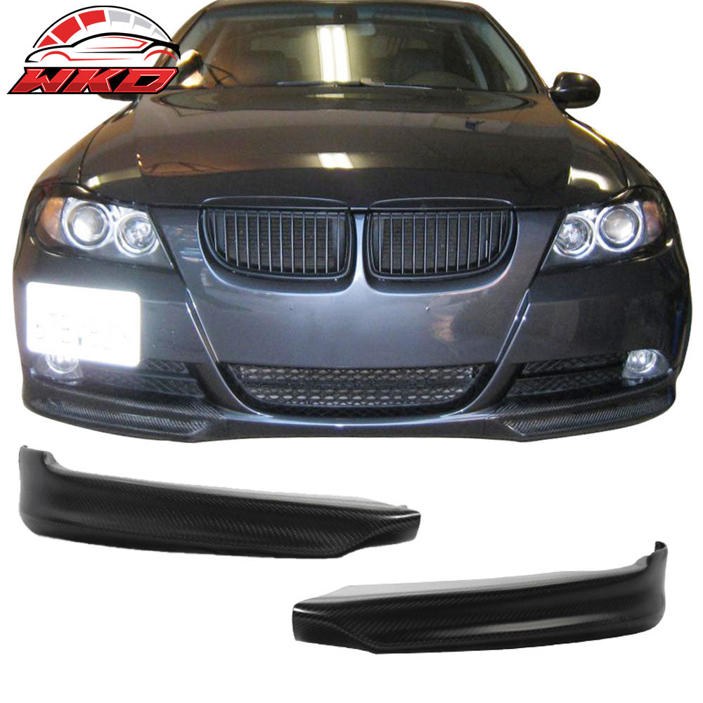 Fits 05-08 BMW E90 3-Series OE Style Front Bumper Lip Chin Splitter Carbon Fiber