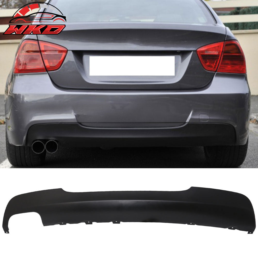 Fits 06-11 BMW E90 3-Series Sedan M-Tech Msport Rear Bumper Lip Diffuser - PP