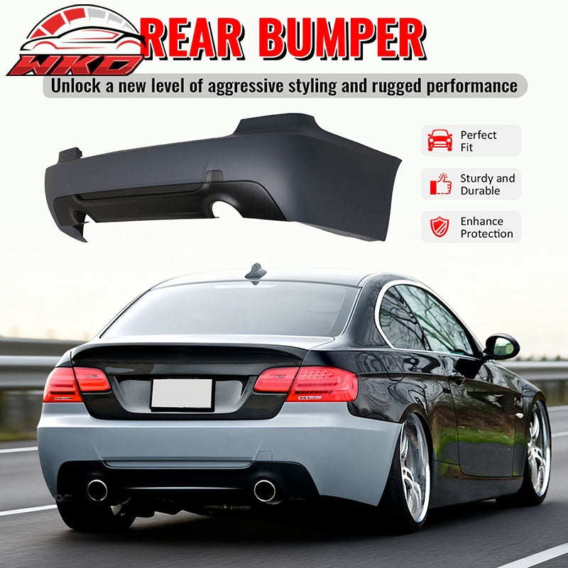 Fits 07-13 BMW E92 3-Series 335 Coupe MT/M Sport Rear Bumper Cover W/Diffuser PP