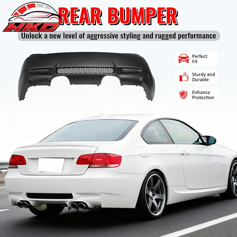 Fits 07-13 BMW E92 3-Series Coupe 2Dr M3 Style Rear Bumper Cover Replacement PP