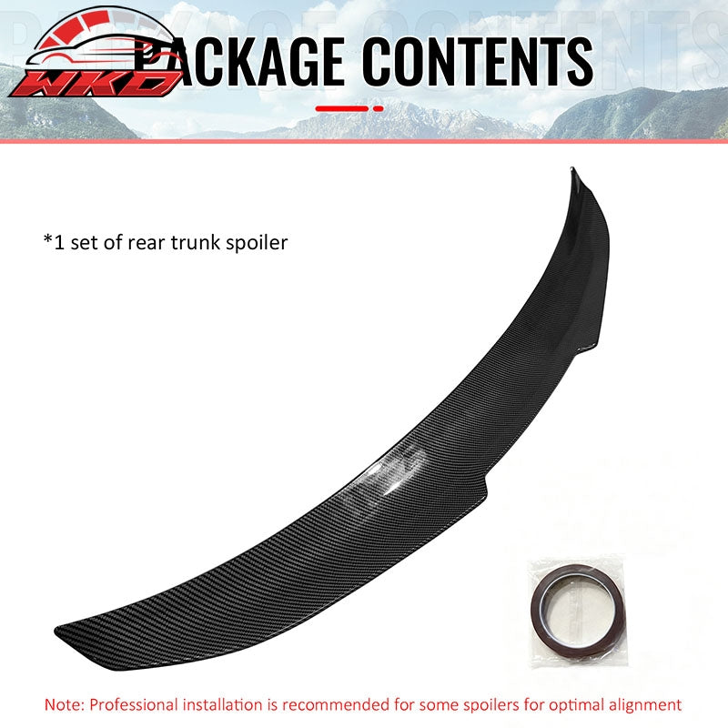 Fits 07-13 BMW E92 3-Series Coupe PSM Style Trunk Spoiler Lip Carbon Fiber Print