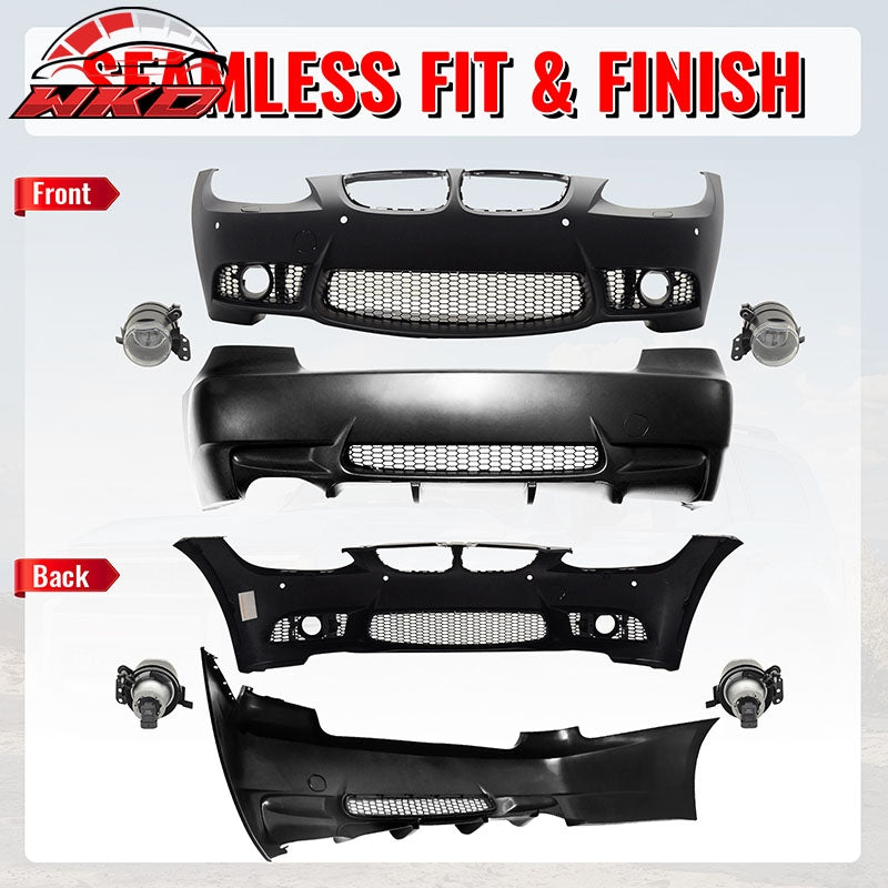Wholesale 07-10 BMW E92 E93 3 Series M3 Style Fog Lamps Front & Rear Bumper Cover PP - Wikond Auto