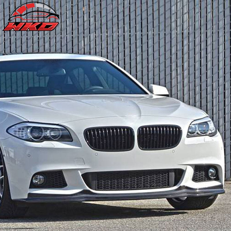 Fits 11-16 BMW F10 5 Series M Sport AK Style Front Bumper Lip PU Chin Spoiler
