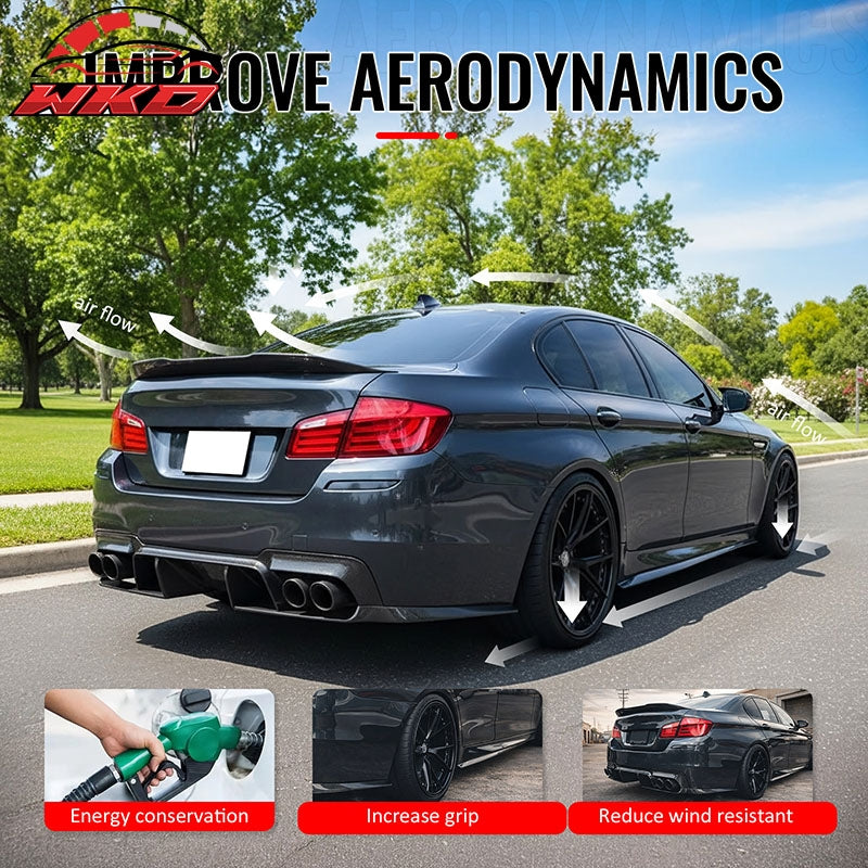 Fits 11-17 BMW F10 5-Series Sedan PSM Style Rear Trunk Spoiler Wing Gloss Black