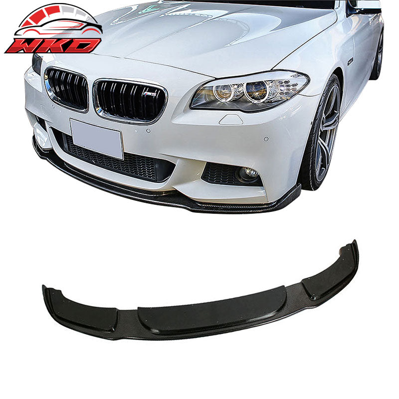 Fits 11-16 BMW 5 Series F10 M Sport HM Style Front Bumper Lip Carbon Fiber CF