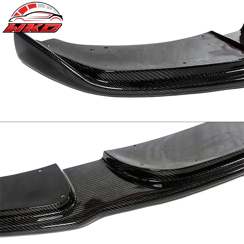Fits 11-16 BMW 5 Series F10 M Sport HM Style Front Bumper Lip Carbon Fiber CF