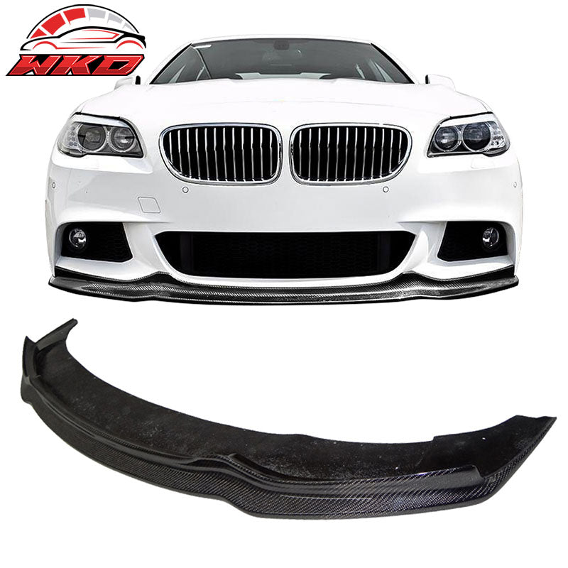 Fits 11-16 BMW F10 M-Tech M Sport AK Style Front Bumper Lip Matte Carbon Fiber