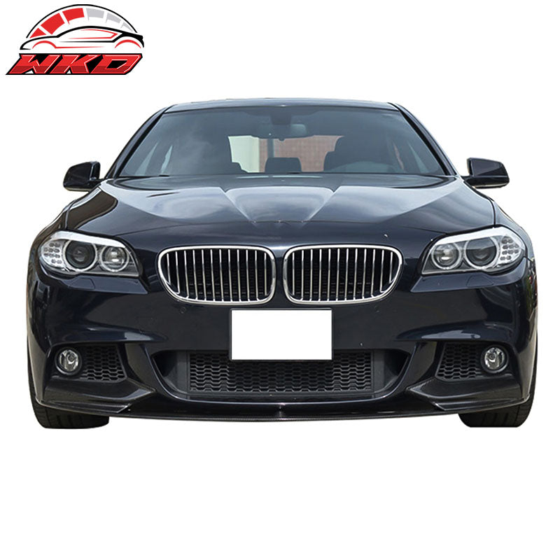 Fits 11-16 BMW F10 M-Tech M Sport P Style Front Bumper Lip Matte Carbon Fiber