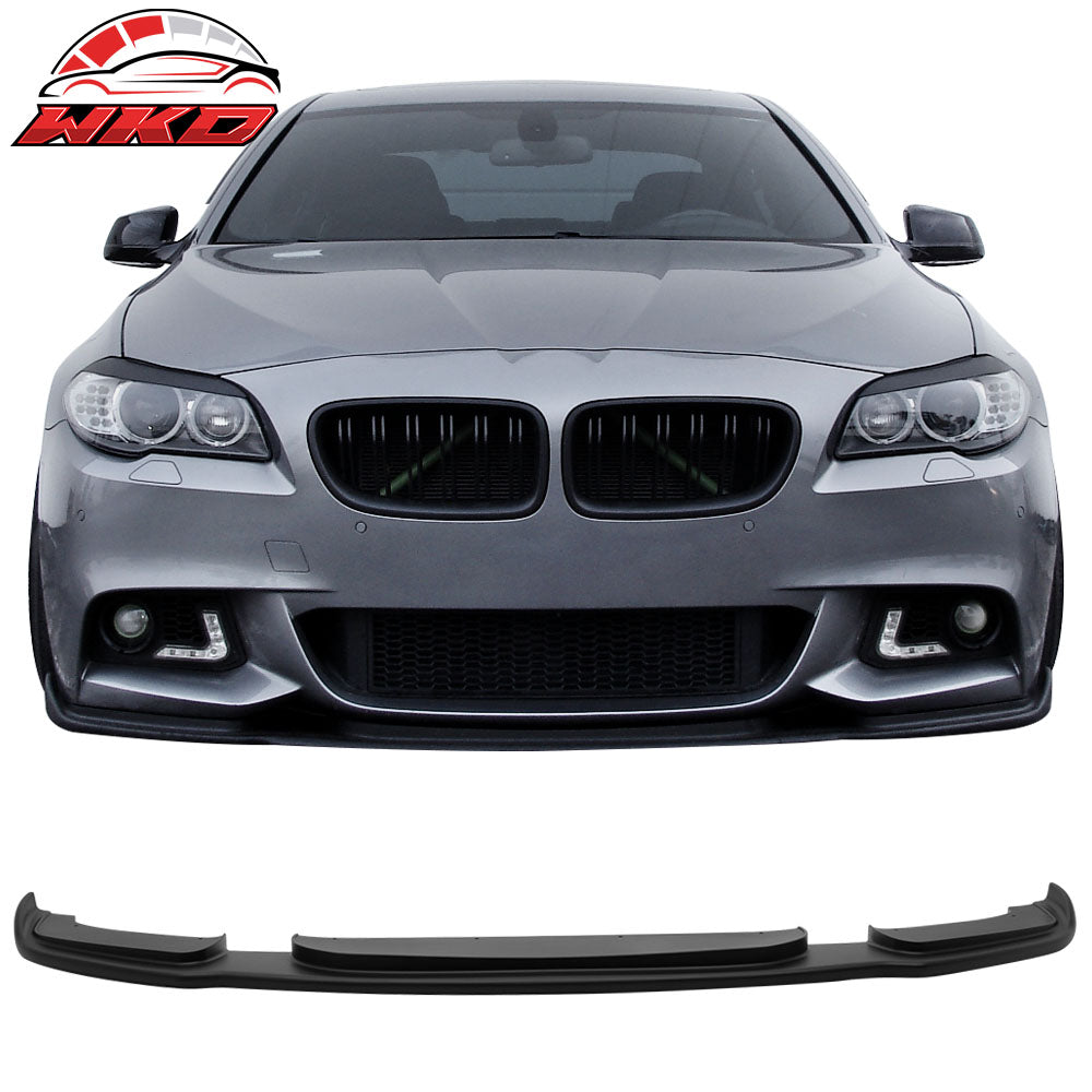 Fits 11-16 BMW F10 5 Series Msport H Style Front Lip Chin Spoiler Matte Black