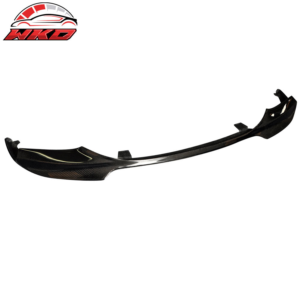 Fits 11-16 BMW F10 M-Tech M Sport V Style Front Bumper Lip - Matte Carbon Fiber
