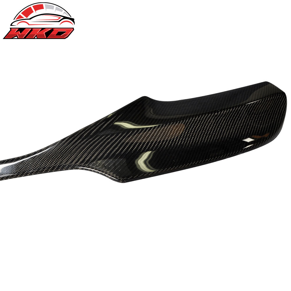 Fits 11-16 BMW F10 M-Tech M Sport V Style Front Bumper Lip - Matte Carbon Fiber