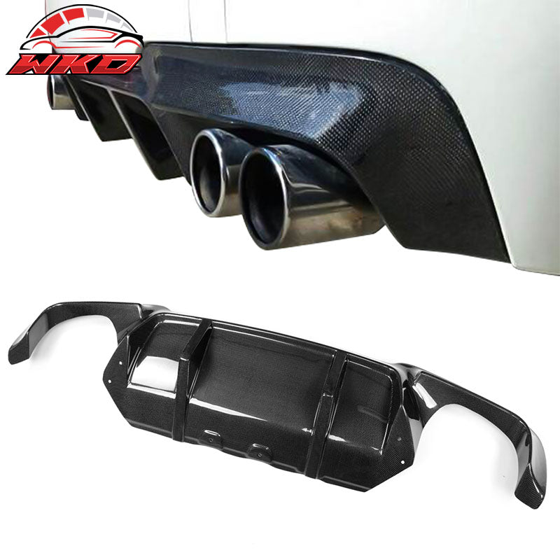 Fits 12-16 BMW 5 Series F10 M5 DTM Style Rear Bumper Diffuser Matte Carbon Fiber