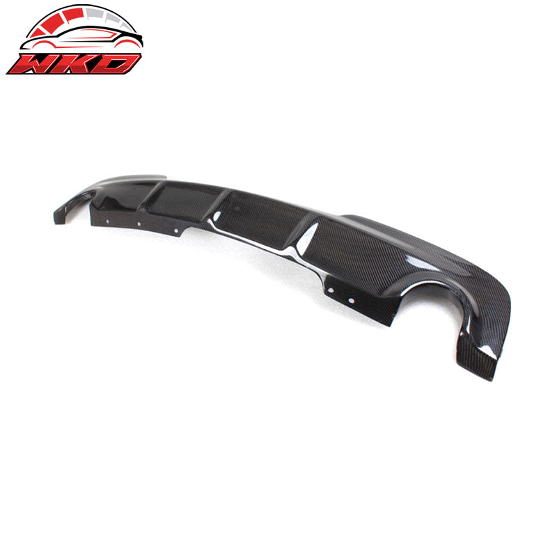 Fits 11-16 BMW F10 5 Series AK Style Rear Bumper Lip Diffuser Matte Carbon Fiber