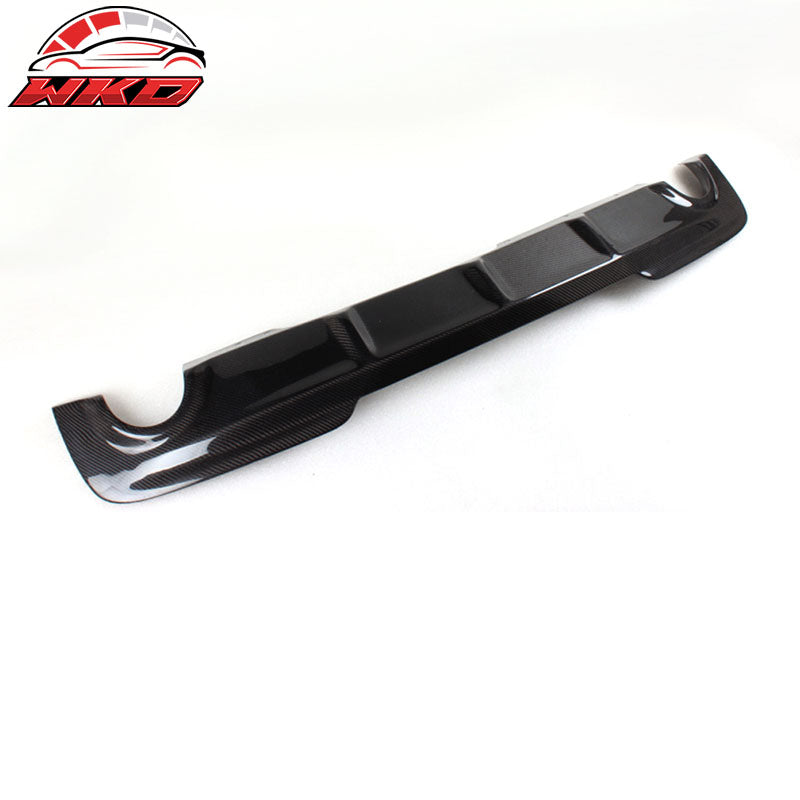 Fits 11-16 BMW F10 5 Series AK Style Rear Bumper Lip Diffuser Matte Carbon Fiber