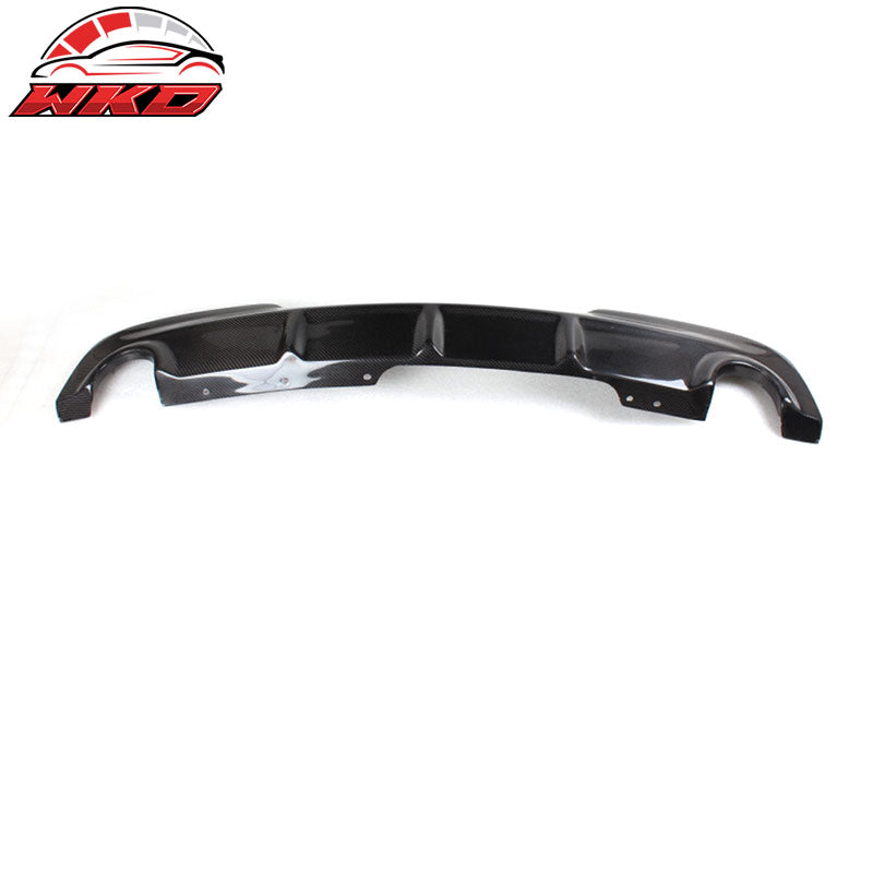 Fits 11-16 BMW F10 5 Series AK Style Rear Bumper Lip Diffuser Matte Carbon Fiber