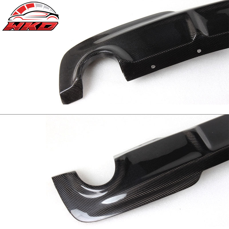 Fits 11-16 BMW F10 5 Series AK Style Rear Bumper Lip Diffuser Matte Carbon Fiber