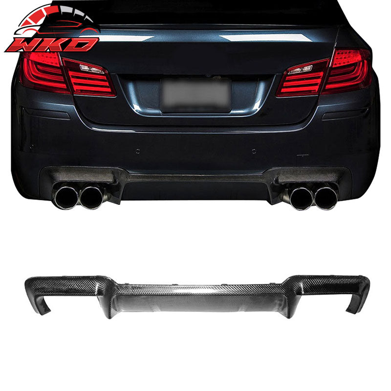 Fits 12-16 BMW F10 M5 5 Series OE Style Rear Bumper Diffuser Matte Carbon Fiber
