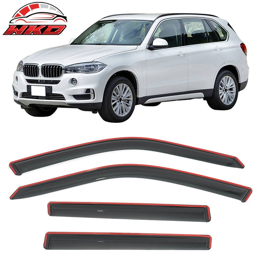 Wholesale 14-18 BMW F15 X5 F85 X5M In-Channel Window Visor Sun Rain Deflector Acrylic - Wikond Auto