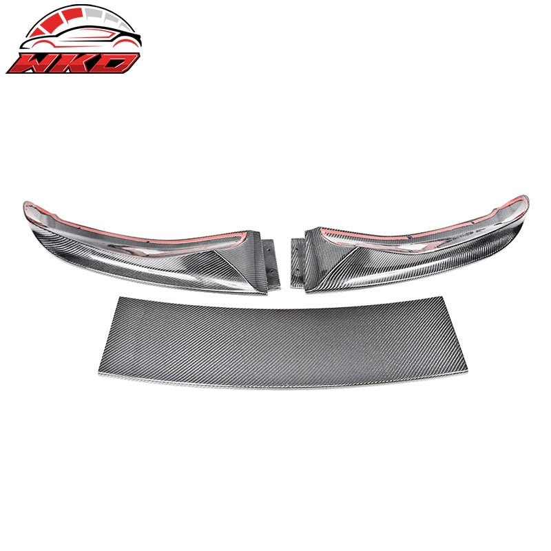 Fits 14-18 BMW F15 X5 M Sport MP Style Matte Carbon Fiber Front Bumper Lip 3PCS