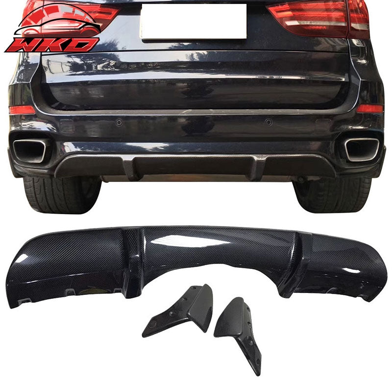 Fits 14-18 BMW F15 X5 MT MP Style 3PC Rear Diffuser - Carbon Fiber