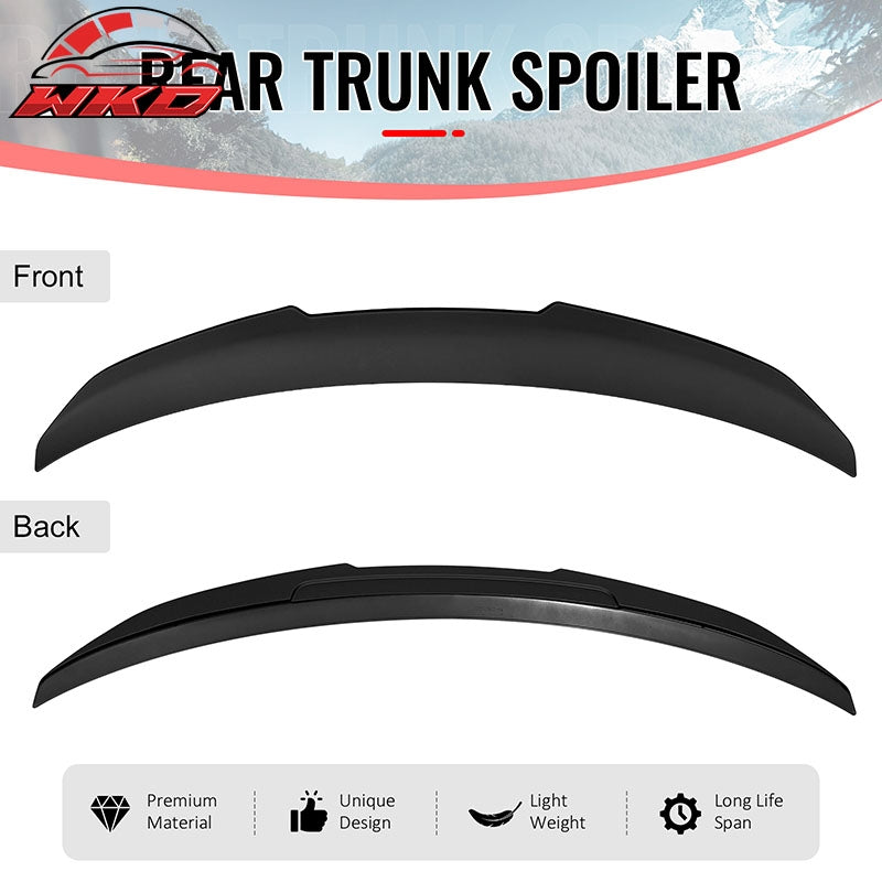 Fits 14-21 BMW F22 2-Series F87 M2 Coupe PSM Style Trunk Spoiler Lip Matte Black