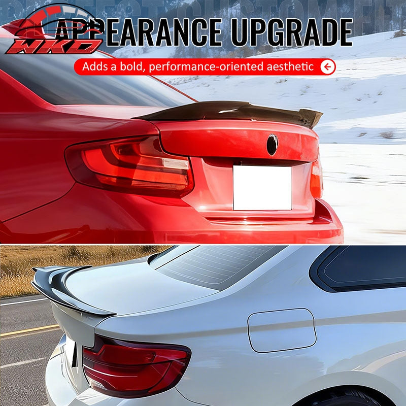 Fits 14-21 BMW F22 2-Series F87 M2 Coupe PSM Style Trunk Spoiler Lip Matte Black
