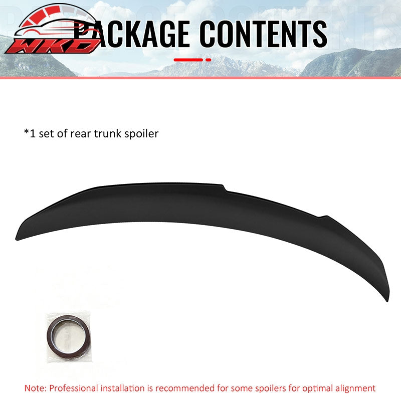 Fits 14-21 BMW F22 2-Series F87 M2 Coupe PSM Style Trunk Spoiler Lip Matte Black