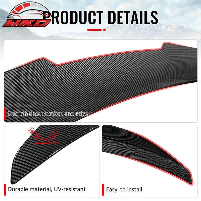 Fits 14-21 BMW F22 2-Series F87 M2 Coupe PSM Trunk Spoiler Carbon Fiber Print