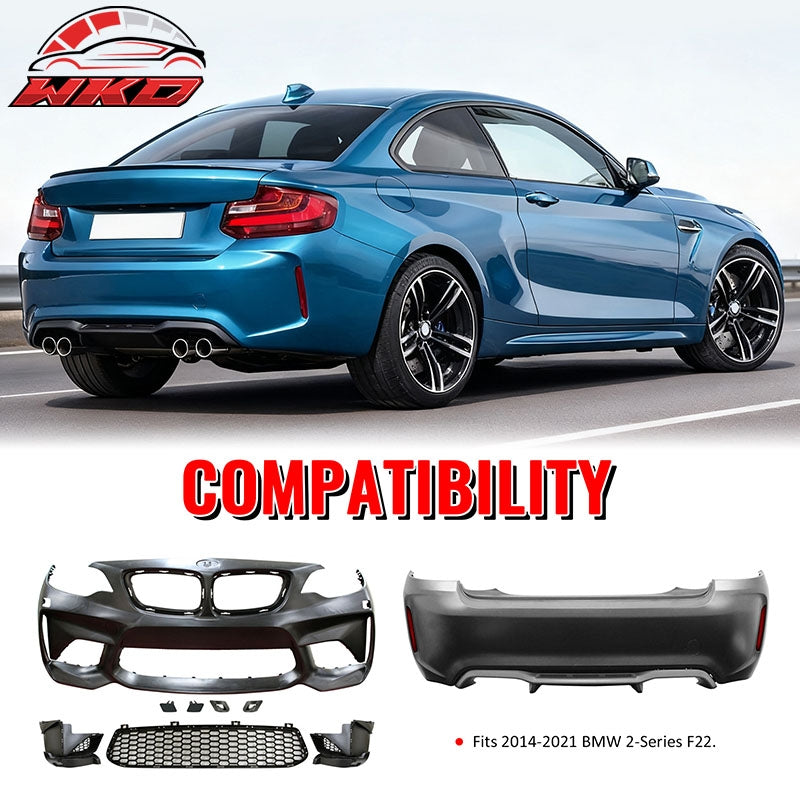 Wholesale 14-21 BMW F22 F23 2 Series M2 Style Front Rear Bumper Cover Replacement PP - Wikond Auto