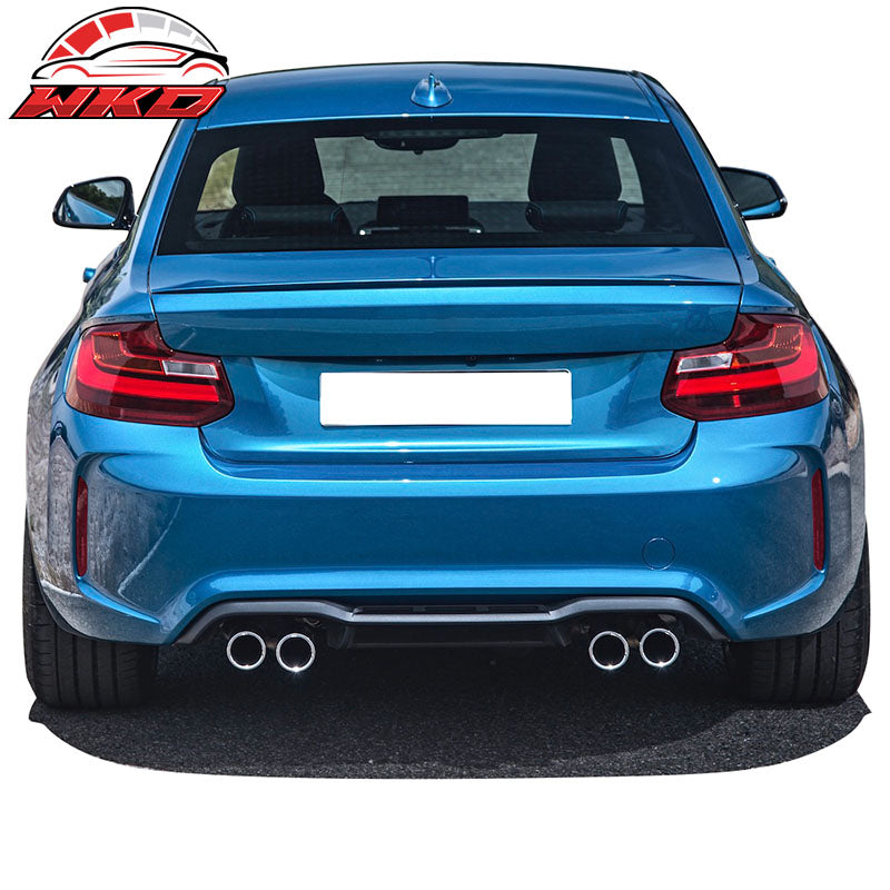 Fits 14-21 BMW F22 F23 M2 Style Front + Rear Bumper Cover Diffuser Twin Outlet