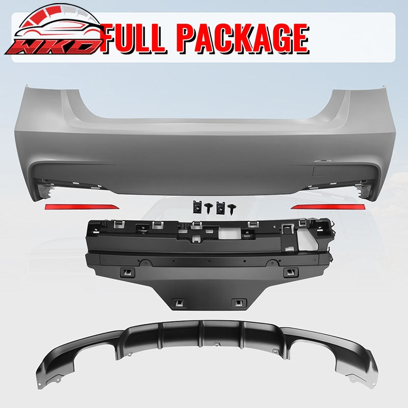 Wholesale 12-18 BMW F30 3 Series M Performance Style Rear Bumper Cover W/Diffuser PP - Wikond Auto