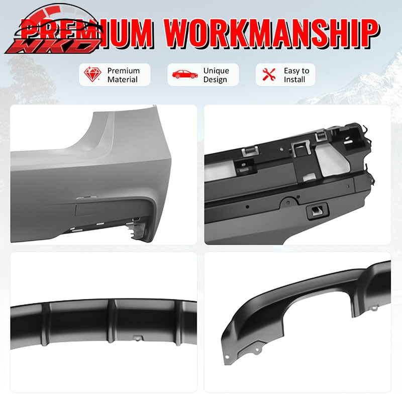 Wholesale 12-18 BMW F30 3 Series M Performance Style Rear Bumper Cover W/Diffuser PP - Wikond Auto