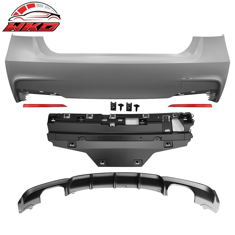 Wholesale 12-18 BMW F30 3 Series M Performance Style Rear Bumper Cover W/Diffuser PP - Wikond Auto