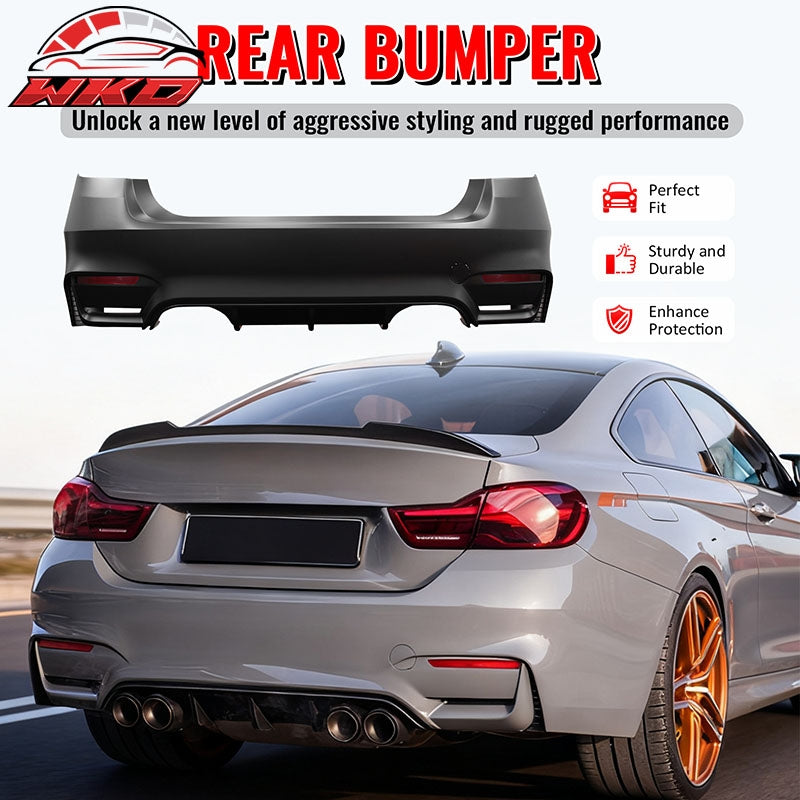 Wholesale 12-19 BMW F30 3-Series Sedan M3 M4 Style Rear Bumper Cover Replacement PP - Wikond Auto