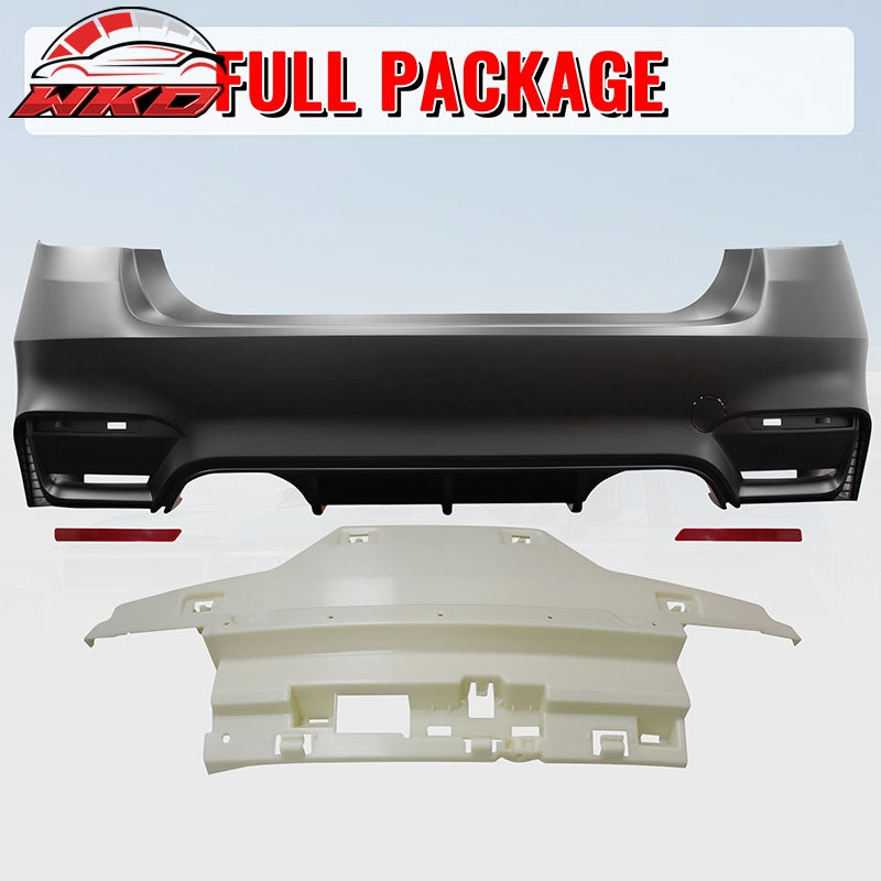 Wholesale 12-19 BMW F30 3-Series Sedan M3 M4 Style Rear Bumper Cover Replacement PP - Wikond Auto