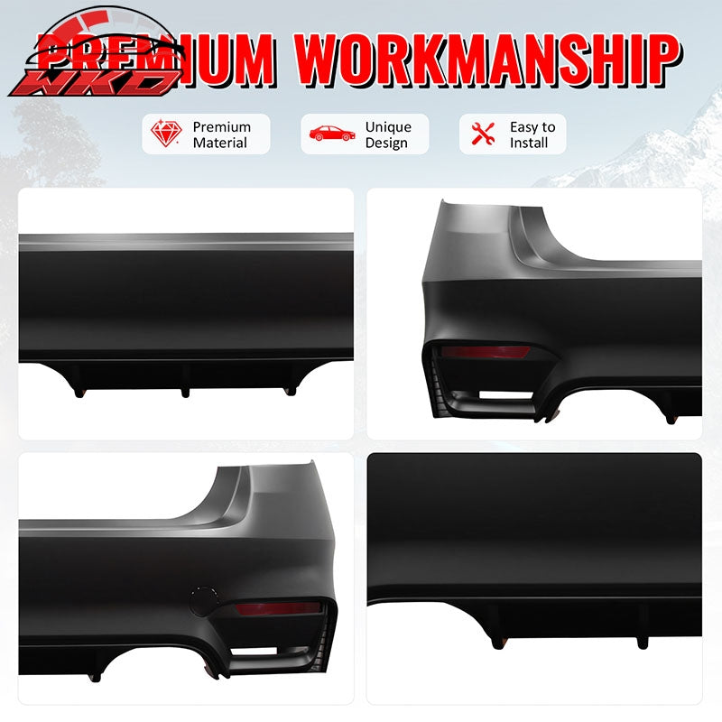 Wholesale 12-19 BMW F30 3-Series Sedan M3 M4 Style Rear Bumper Cover Replacement PP - Wikond Auto