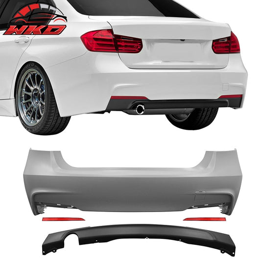 Wholesale 12-18 BMW F30 F35 3 Series Rear Bumper Cover Replacement W/Diffuser PP - Wikond Auto