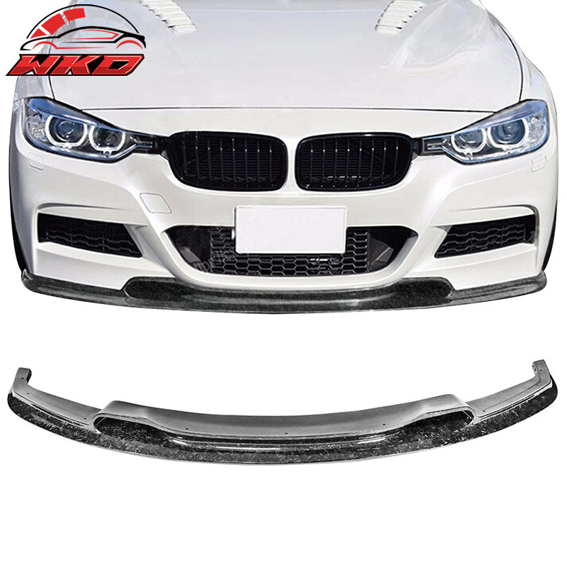 Fits 12-18 BMW F30 3-Series M Sport M-Tech Front Bumper Lip Forged Carbon Fiber
