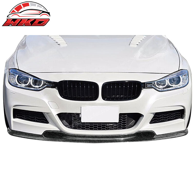 Fits 12-18 BMW F30 3-Series M Sport M-Tech Front Bumper Lip Forged Carbon Fiber