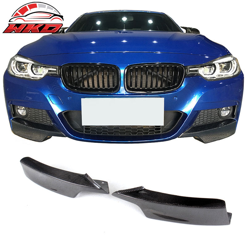 Fits 12-18 BMW 3 Series F30 M Sport MP Style Front Bumper Lip Matte Carbon Fiber