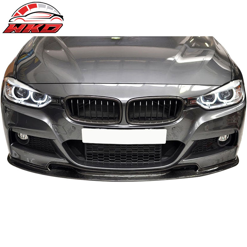 Fits 12-18 BMW F30 F31 M-Tech M-Sport VR Front Bumper Lip Matte Carbon Fiber
