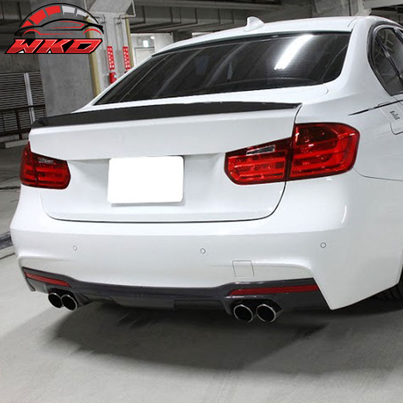 Fits 12-18 BMW F30 F31 3D Rear Bumper Lip Diffuser Carbon Fiber