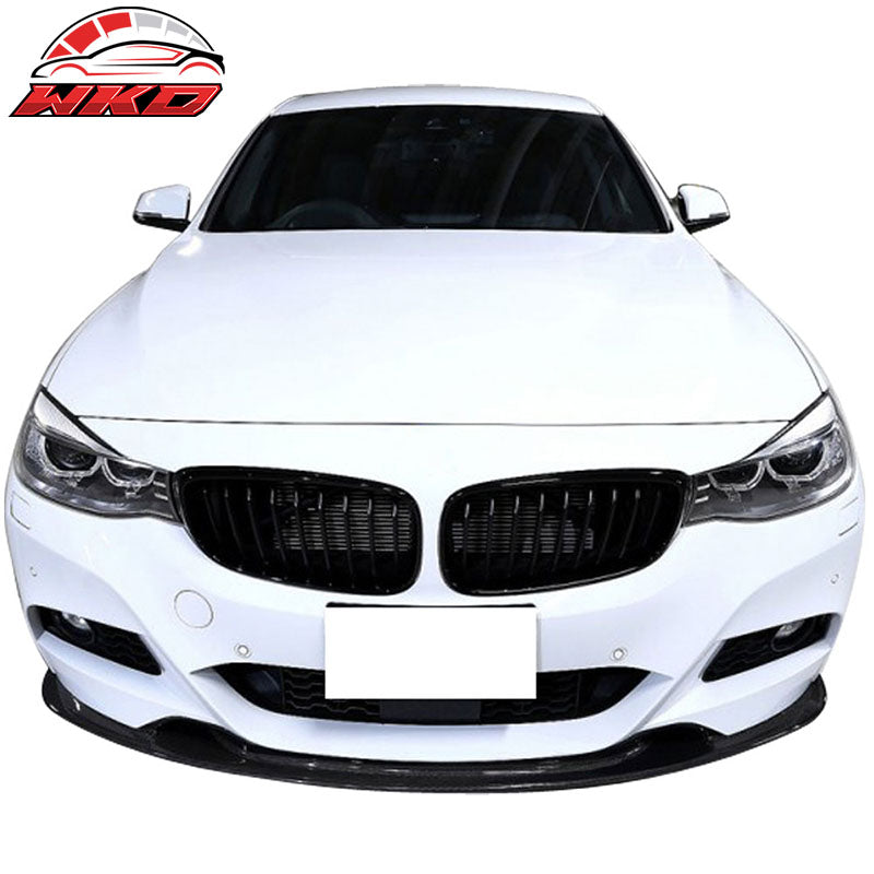 Fits 14-16 BMW F34 GT MT M Sport 3D Front Bumper Lip Carbon Fiber