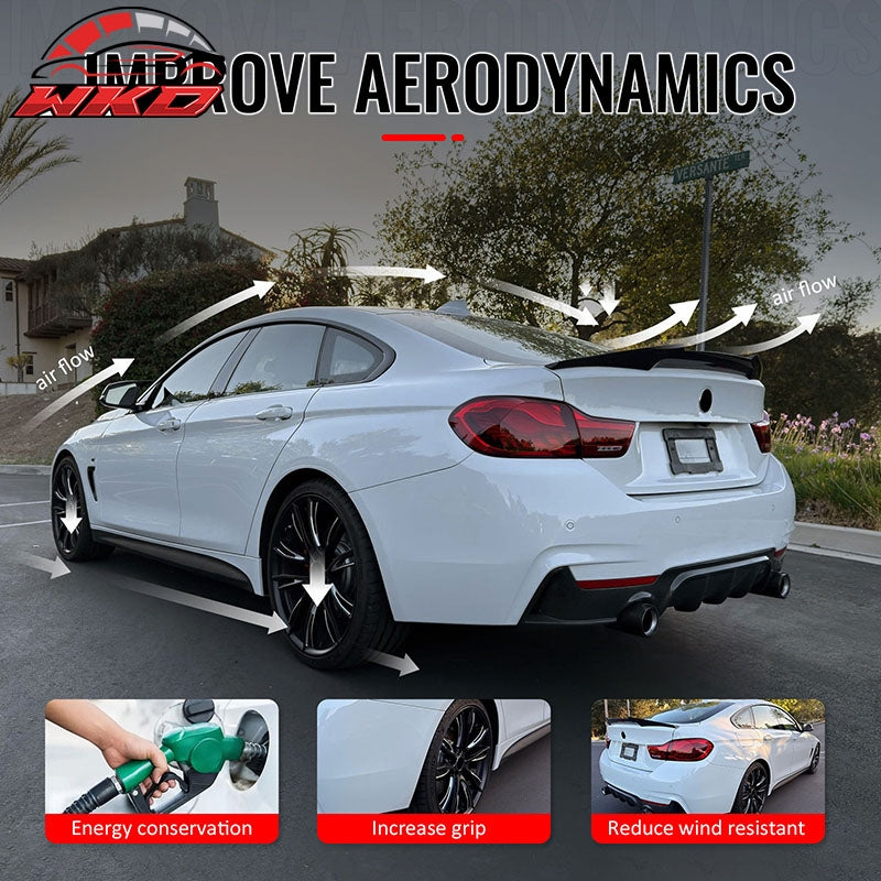 For 15-20 BMW F36 4-Series Gran Coupe M4 Style Trunk Spoiler Carbon Fiber Print
